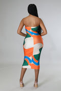 Kaisyn Elastic Waistband Strapless Dress by Fasheabe