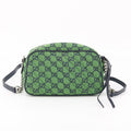 Gucci Green Canvas Marmont Camera Crossbody Bag by Bolt Boutique