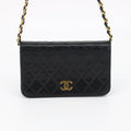 Chanel Black Quilted Lambskin Matelasse Mini Chain Bag by Bolt Boutique