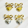 Mini Bow Mini Heart Earrings