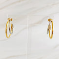 Uptown Two Tone Hoop Earrings