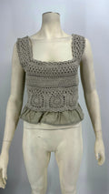 Rebellion Again Womens Crochet Knit Top, Size Medium by Vanessa Jane