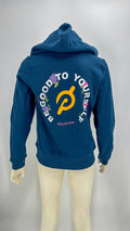 Peloton Womens Ultimate Fleece Full Zip Blue Hoodie, Size Small by Vanessa Jane