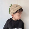 Dinosaur Spike Toddler Beanie | Hand-Knitted Cotton & Wool Winter Hat by ozznekshoes