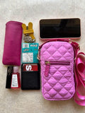 Alyssa Nylon Quilted Phone Case by MiamiLeathers.com