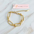 Alternatively Linked Cabled Bracelet