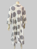 P Luca Milano Womens Geometric Print High-Low Button-Up Shirt, XL by Vanessa Jane