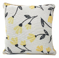 DaDa Bedding Yellow Fleur Floral Botanical Spring Tapestry Throw Pillow Cover, 16" x 16" (18112) by DaDalogy Bedding Collection