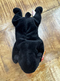 Ty Beanie Baby Blackie the Bear Ultra Rare, PVC Pellets, Major Tag Errors, Mint by Vanessa Jane