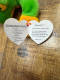 Ty Beanie Baby: Smoochy the Frog The Frog 1997 ** MANY Tag ERRORS ** PVC! by Vanessa Jane