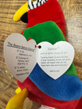 TY Beanie Baby Jabber the Parrot Bird Retired Rare Date Errors Mint 1997 w/Case by Vanessa Jane