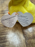 Original Collector PVC 1994 Hang / 1993 Tush Ty Beanie Baby Quackers The Duck by Vanessa Jane