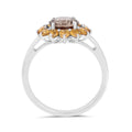 Smoky Quartz Sunflower Ring by Fine Color Jewels