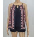 BCX Juniors Printed Halter Top, Size Large by Vanessa Jane