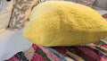 DaDa Bedding Hand-Made Tuscan Sun Yellow Sherpa Backside Quilted Throw Pillow - 18" x 18" by DaDalogy Bedding Collection