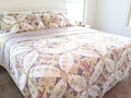 DaDa Bedding Wisteria Cottage Roses Floral Lightweight Quilted Bedspread Set (HS-1003) by DaDalogy Bedding Collection