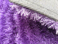 DaDa Bedding Shaggy Soft Door Mat Carpet Rug - 20" x 32" Striped Shiny Purple Lavender by DaDalogy Bedding Collection