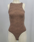 Gaze DTLA Womens Leopard Print Bodysuit, Size XS by Vanessa Jane