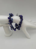 Style and Co Two Piece Set Shell and Bead Stretch Bracelets, Blue by Vanessa Jane