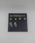Givenchy 3-PC. Set Crystal & Hoop Earrings – Rhodium by Vanessa Jane
