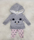 Carter's Baby Girls 2-Pc. Faux-Velboa Hoodie & Print Leggings by Vanessa Jane