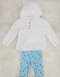 Carter's Baby Girls 2-Pc. Faux-Velboa Hoodie & Print Leggings by Vanessa Jane