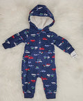 Carter's Baby Boys Hooded Fleece Jumpsuit by Vanessa Jane