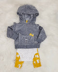 Carters Baby girl 3-Pc Fleece Hoodie, Size 6 Months by Vanessa Jane