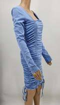 Forever 21 Knit Dress Sho Light Blue, Size Large by Vanessa Jane