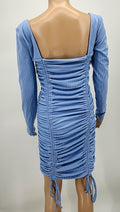 Forever 21 Knit Dress Sho Light Blue, Size Large by Vanessa Jane