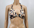 Bar III Leopard Printed Halter Bikini Top, Size Small by Vanessa Jane