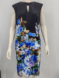 S.L. Fashions Women's Sleeveless Neck Scuba Midi, Multi Size 12 by Vanessa Jane