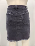 7 for All Mankind High Waist Frayed Denim Skirt, Size 26 by Vanessa Jane