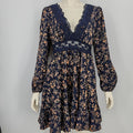 Shein Womens Lace V-Neck Floral Dress, Size Large by Vanessa Jane