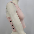 Material Girl Juniors Cropped Grommet-Trimmed Tank Top, Peach Size Large by Vanessa Jane