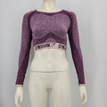 Gymshark Flex Longsleeve Crop Top Dark Ruby, Size Medium by Vanessa Jane