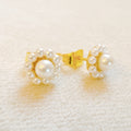 Mini Beauty Flower Stud Earrings Set Of 2