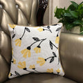 DaDa Bedding Yellow Fleur Floral Botanical Spring Tapestry Throw Pillow Cover, 16" x 16" (18112) by DaDalogy Bedding Collection