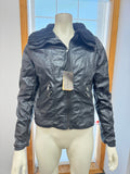 True Love By Ci Sono Womens Juniors Black Faux Leather Biker Jacket, Size Large by Vanessa Jane