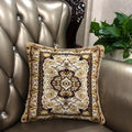 DaDa Bedding Elegant Golden Persian Style Rug Floral Tapestry Throw Pillow Covers 16" x 16" by DaDalogy Bedding Collection