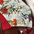 DaDa Bedding Floral Roses Tropical Paradise Birds Woven Tapestry Dining Table Runner (18116) by DaDalogy Bedding Collection