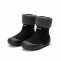 Toddler Sock Shoes with Rubber Soles | Fleece Winter Barefoot Shoes by ozznekshoes