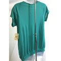 Currants Embellished T-Shirt aqua Green Rhinestone, Size small by Vanessa Jane