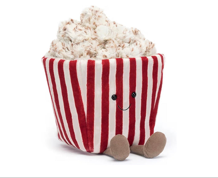 Pre-Order Movie Night Popcorn Plushie | 8.5” Ultra-Soft Sensory Food Toy by ozznekshoes