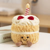 Strawberry Cream Birthday Cake Plush | Aesthetic Keepsake & Pretend Play Toy