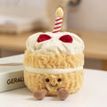 Strawberry Cream Birthday Cake Plush | Aesthetic Keepsake & Pretend Play Toy by ozznekshoes