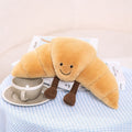 13" Giant Croissant Plushie | Ultra-Soft Aesthetic Food Pillow by ozznekshoes