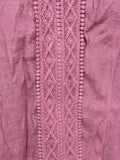 Style & Co Lace-Yoke Handkerchief-Hem Top, Large by Vanessa Jane