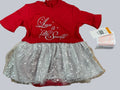Bonnie Jean Little Girls Christmas Holiday Red Silver Sparkle Tutu Dress, 3 MO by Vanessa Jane
