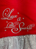 Bonnie Jean Little Girls Christmas Holiday Red Silver Sparkle Tutu Dress, 3 MO by Vanessa Jane